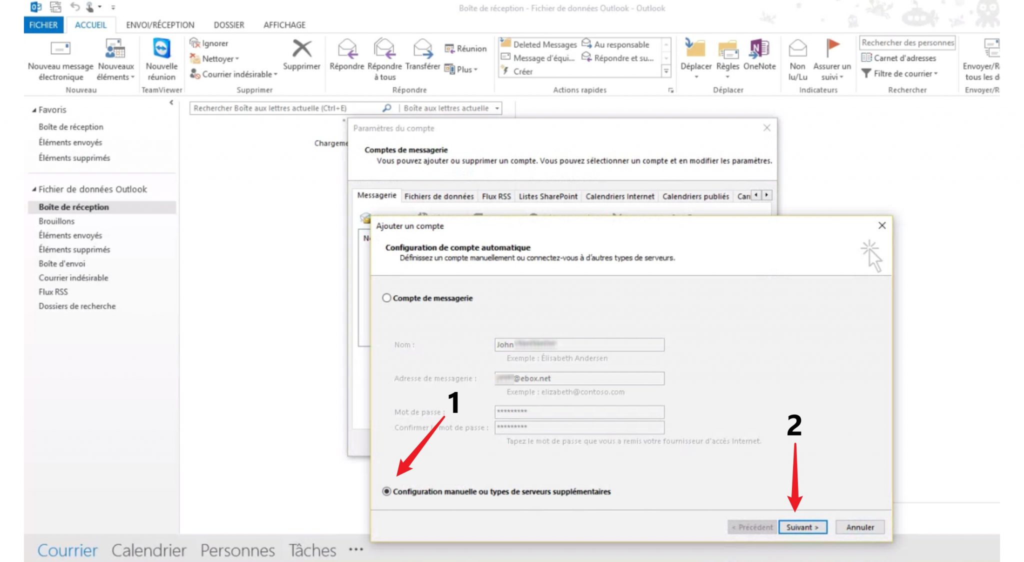 comment gérer 2 boîte mail sur outlook